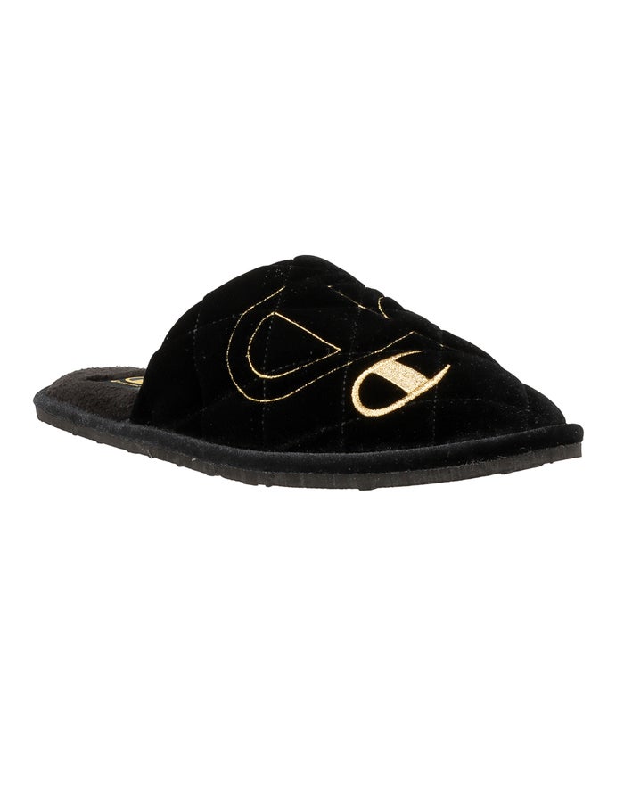 Champion Mens Slippers NZ - Sleepover Lux Black ( 8254-YISOJ )